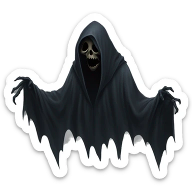 dementor: Dark, cloaked creatures that feed on human happiness, leaving victims in a state of despair and cold. sticker