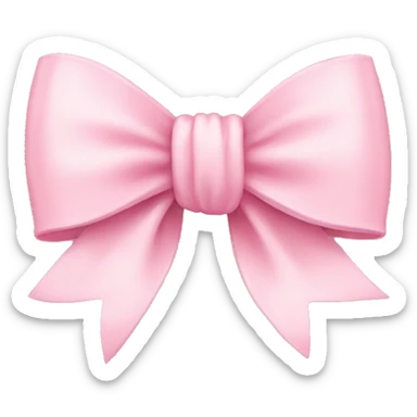 Pastel pink bow sticker