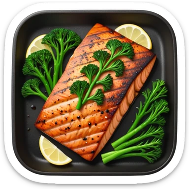 Blackened salmon with broccolini sticker