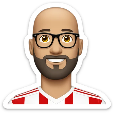 Athletic Bilbao Shaved hair, beard and glasses sticker