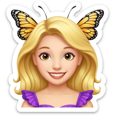 My daughter, the miss  pageant butterfly winner ￼￼ sticker