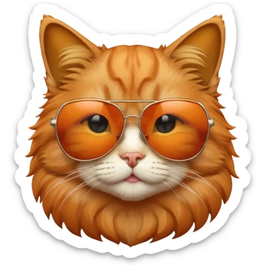 Cat with sunglasses sticker