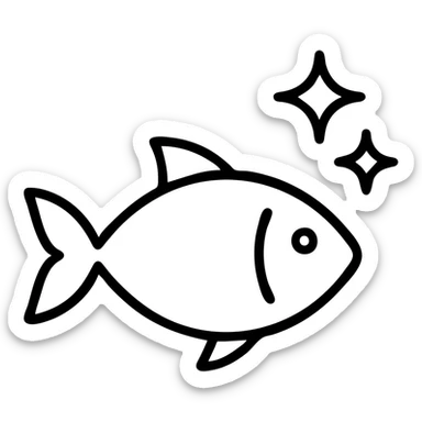 fish with sparkles sticker