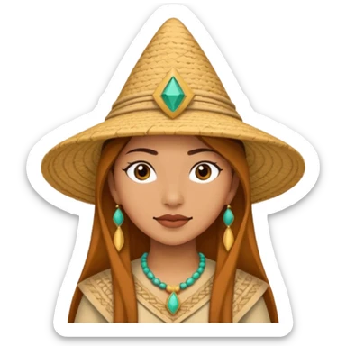 Raya with pointed salakot hat sticker