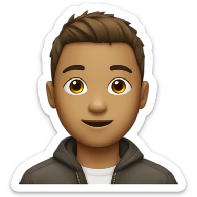 9 year old boy with brown spiked haircut sticker