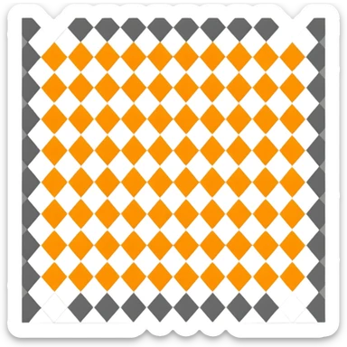 Gray and white checkered pattern, 8x8 grid, minimalist design, flat colors sticker