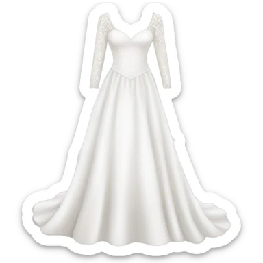 White wedding dress with sleeves sticker