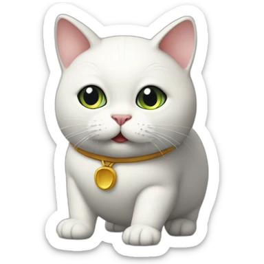 Humpty Dumpty cat sticker