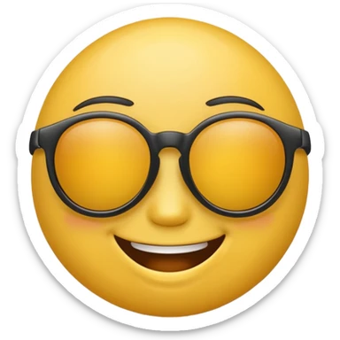 emoji with sunglasses lookin cool sticker