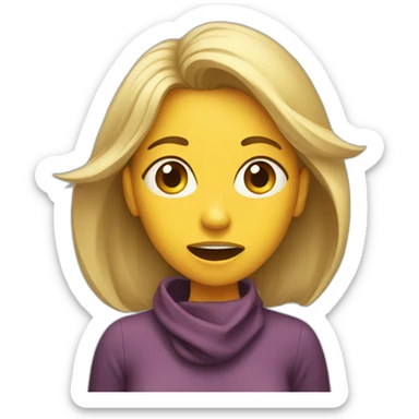 surprised woman sticker