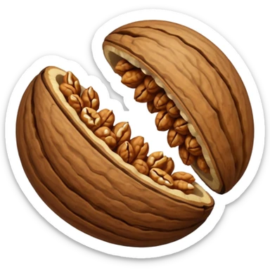 Walnut nuts without shell sticker
