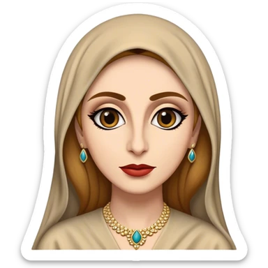 Cinematic Realistic Fairuz Portrait Emoji, depicted as an iconic Lebanese singer with graceful soulful expression and elegant attire, rendered with lifelike textures and warm radiant lighting that captures her timeless musical allure. sticker