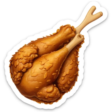 fried chicken leg sticker