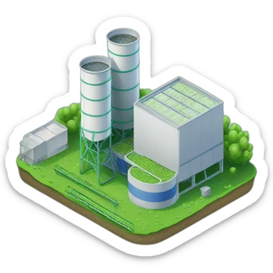 ecological factory of algaes sticker