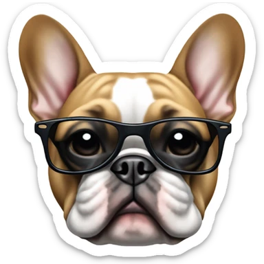 French bulldog wearing sunglasses  sticker
