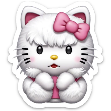 Hello kitty estresada  sticker