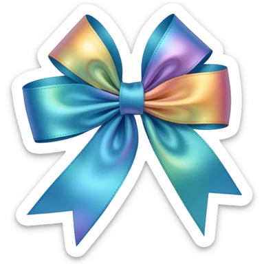 Aesthetic satin ribbon  sticker