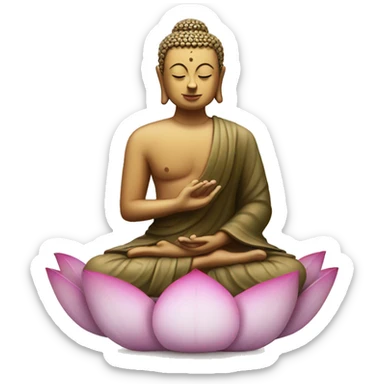 Buddah in lotus meditation  sticker