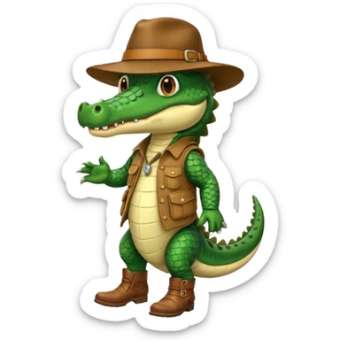 explorer crocodile sticker