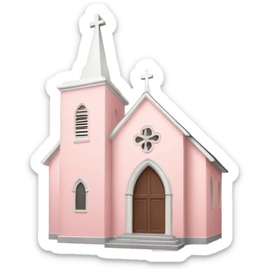 Light pink church sticker