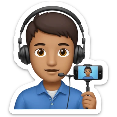 jovem pardo filmando sticker