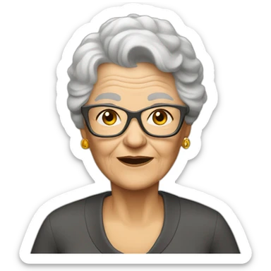 Granny in Lamborghini sticker