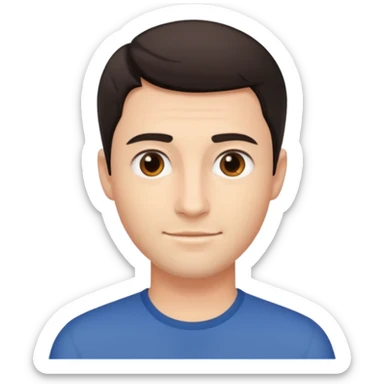 hombre guapo con poco cabello sticker