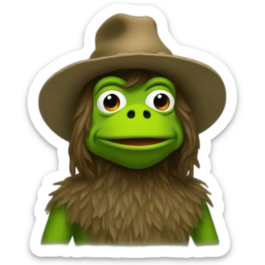 Kermit-sasquatch sticker