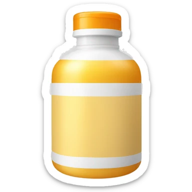 Yellow/orange jar of lotion with white top sticker