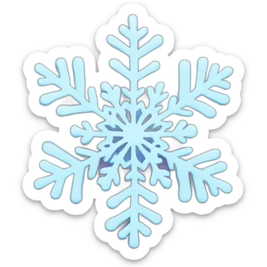heart snowflake sticker