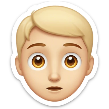 create a face that expresses wonder and curiosity sticker