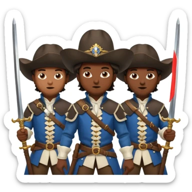 3 musketeers sticker