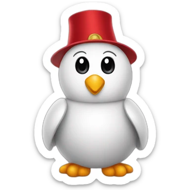 pengo with fez sticker