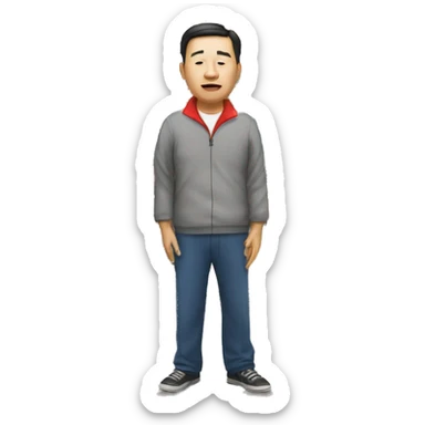  china del supermercado que dice "no hay por que" hecha caricatura sticker