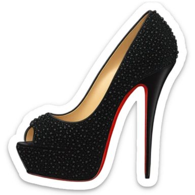 High heels black louboutin sticker