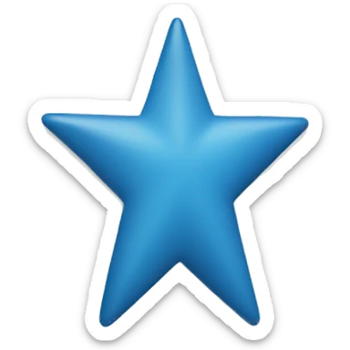 blue star, browser flat style sticker