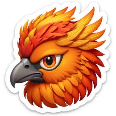 Bored blazing phoenix sticker