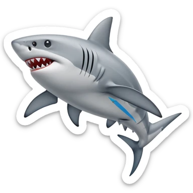 Shark with legs and with jordans no sticker