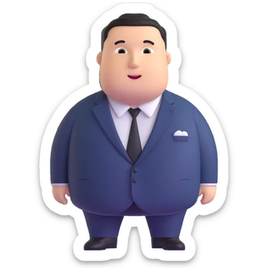 fat US official in a suit sticker