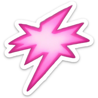 pink lightning sticker