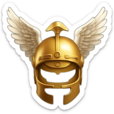 god Hermes mythologic  with helmet wings sticker