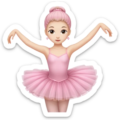 ballerina si pink sticker