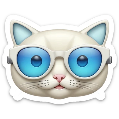 white catseye sunglasses sticker