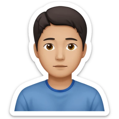 a poor Korean man, simple clothing, humble expression sticker