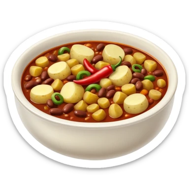 chili, beans and potatoes.  sticker