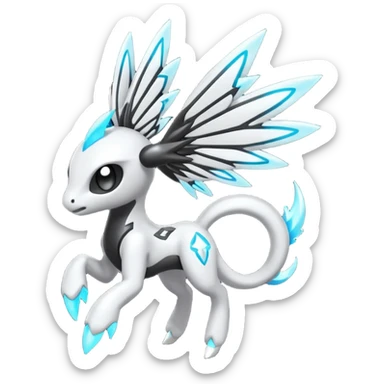 Meloetta-Zekrom-Pokémon-Fakémon-fusion-hybrid-creature sticker