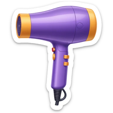 soft purple Dyson hair dryer sticker