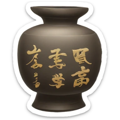 chinese scroll with calligraphy  sticker