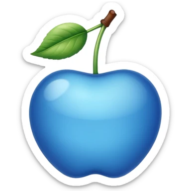 Cerise de couleur bleue  sticker