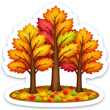 
autumn trees sticker